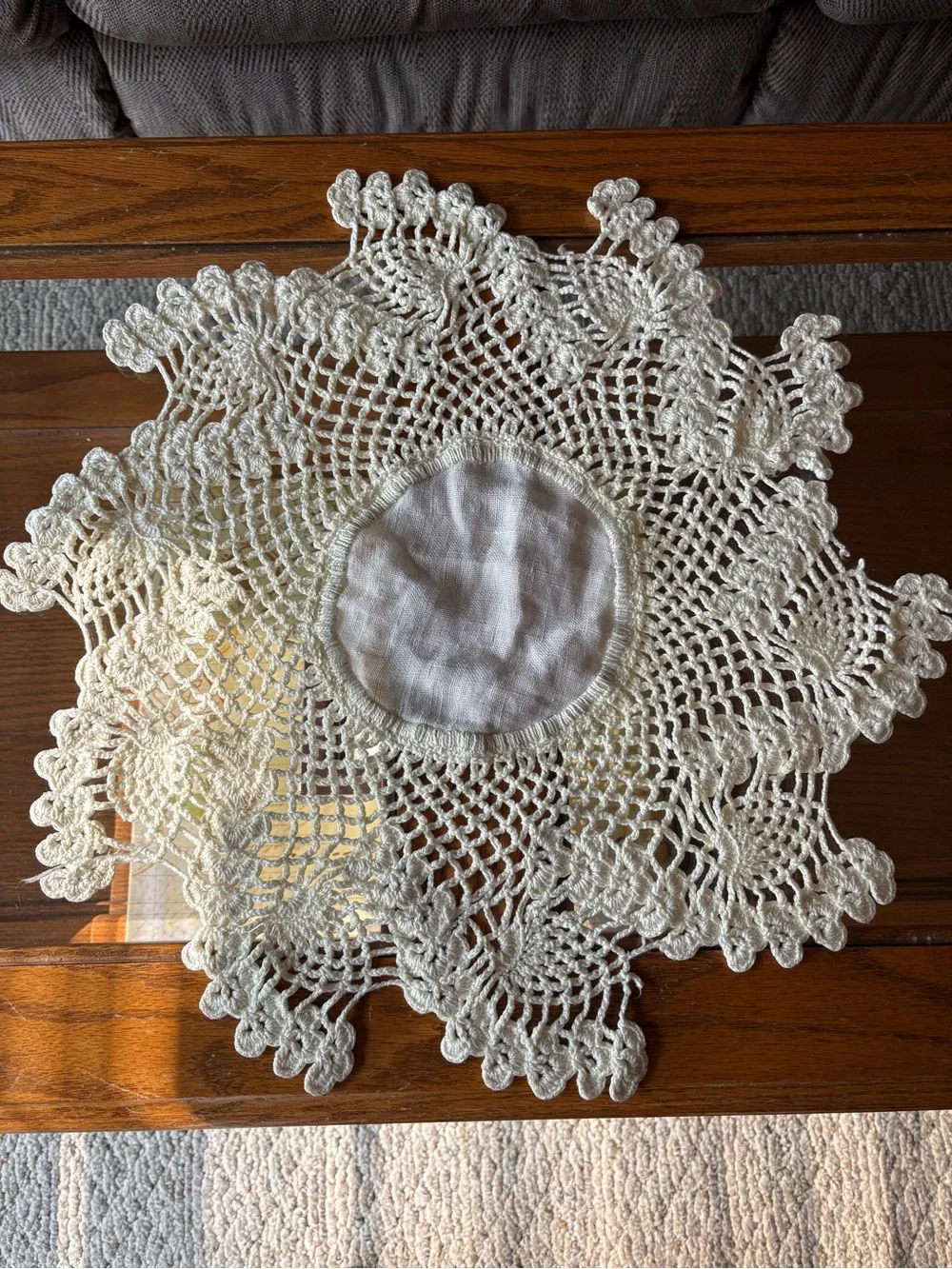 Swirled Crochet Lace Doily